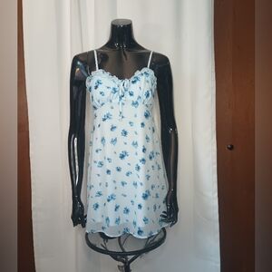 Wild Fable Fairy Babydoll Cami Mini Dress Small Blue Coquette Feminine Y2K